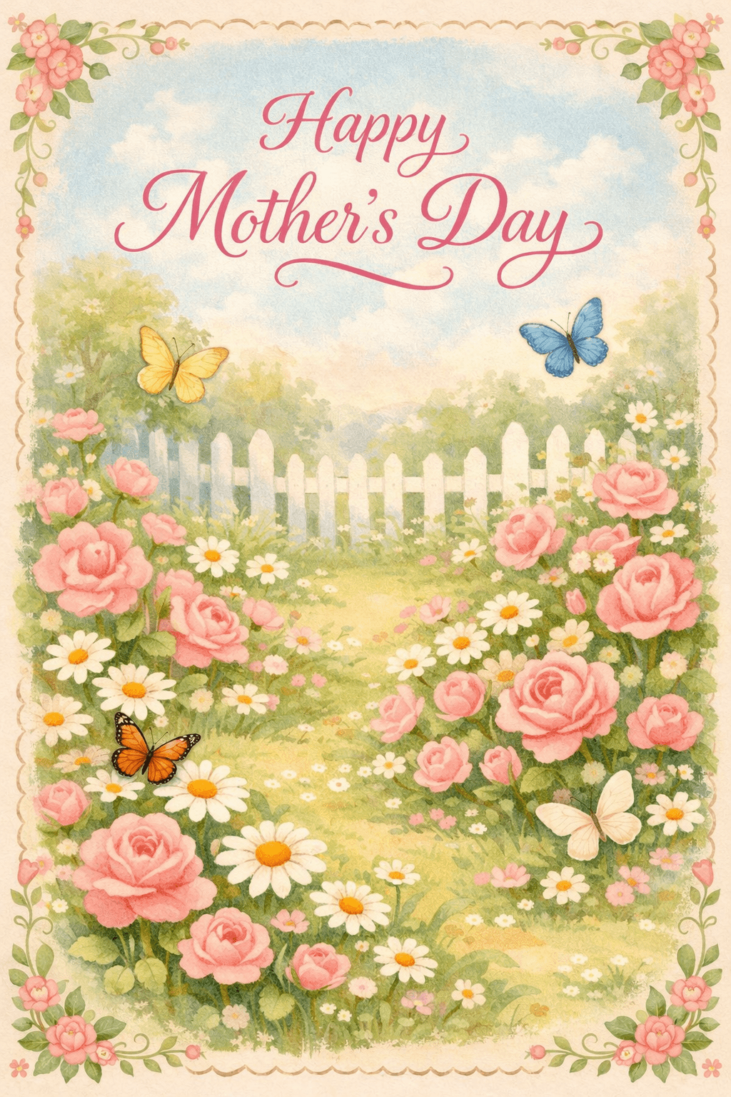 Garden of Love Mother's Day Card front