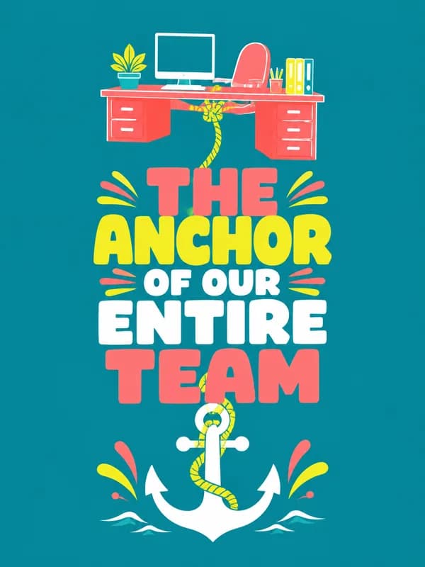 Anchor Of Our Team Appreciation Card front