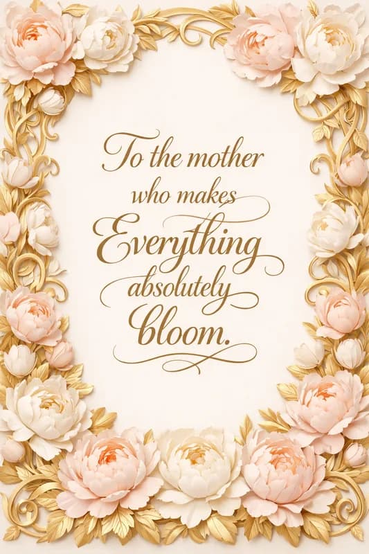 Blooming Love For Mom front