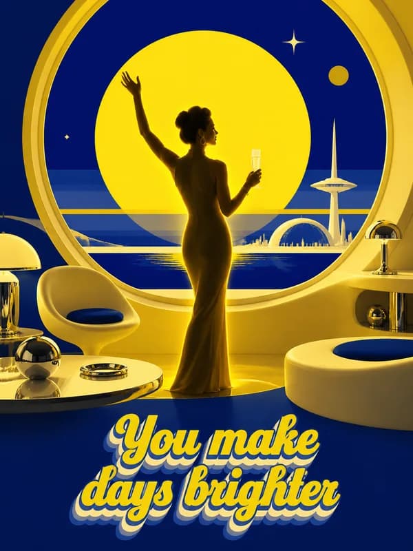 Retro Space Age Birthday Celebration front