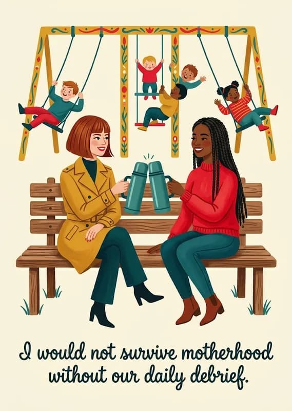 Mom Friends Daily Debrief front
