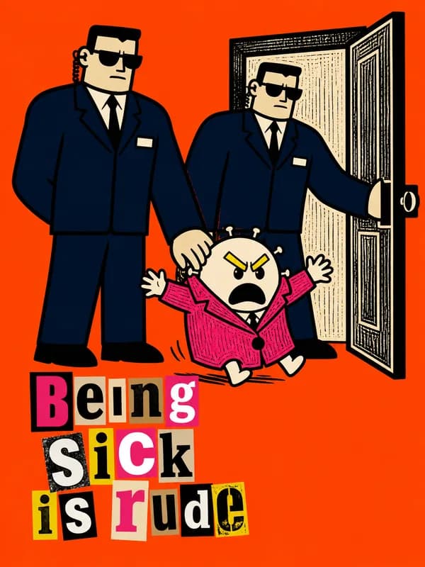 Sick Germ Get Well Card front