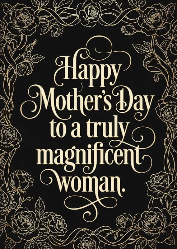 Magnificent Woman Mothers Day Card front