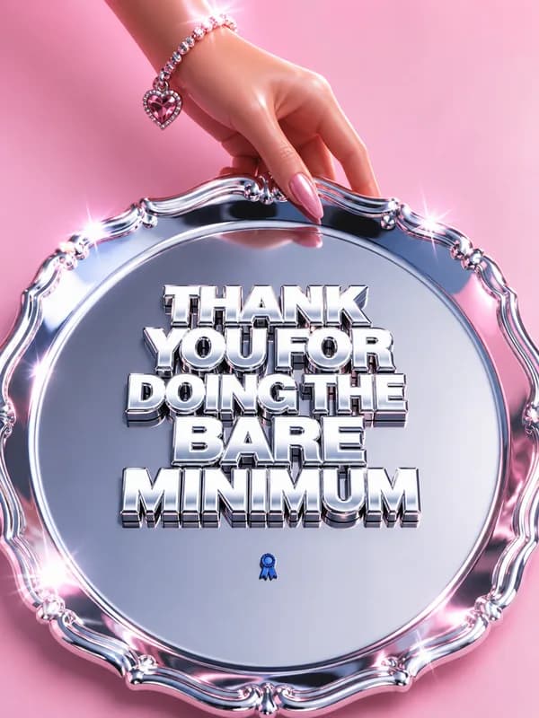 Bare Minimum Appreciation Card front
