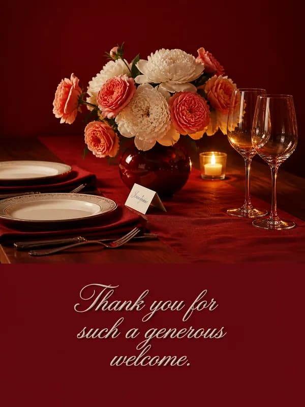 Generous Welcome Appreciation front