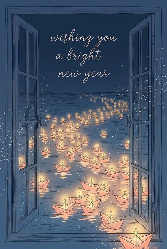Bright New Year Wishes front