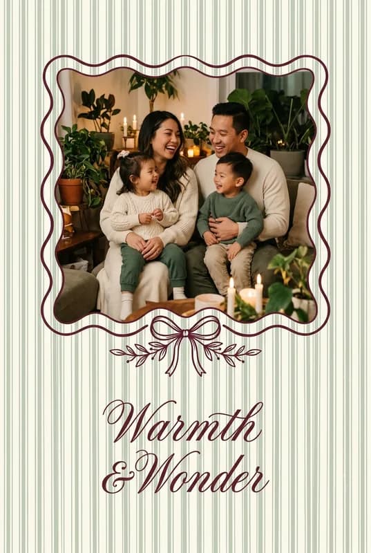 Warmth And Wonder Holiday Card front