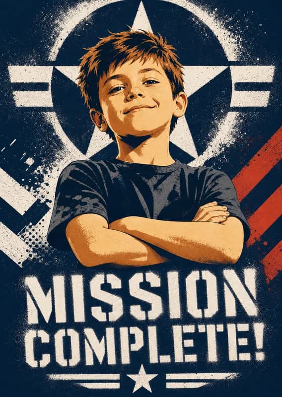 Mission Complete Celebration Card front