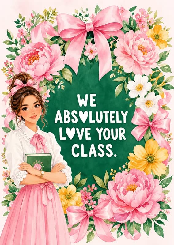 We Love Your Class Card front