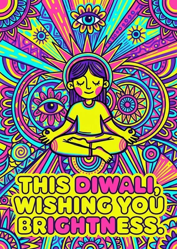 Wishing You Brightness Diwali Card front