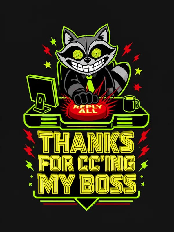 Savage Thanks For CCing My Boss front