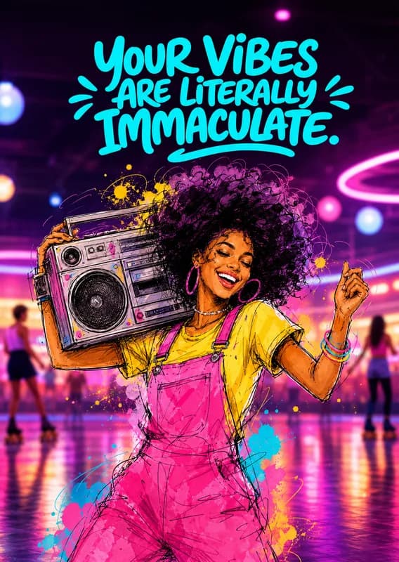 Immaculate Vibes Birthday Card front