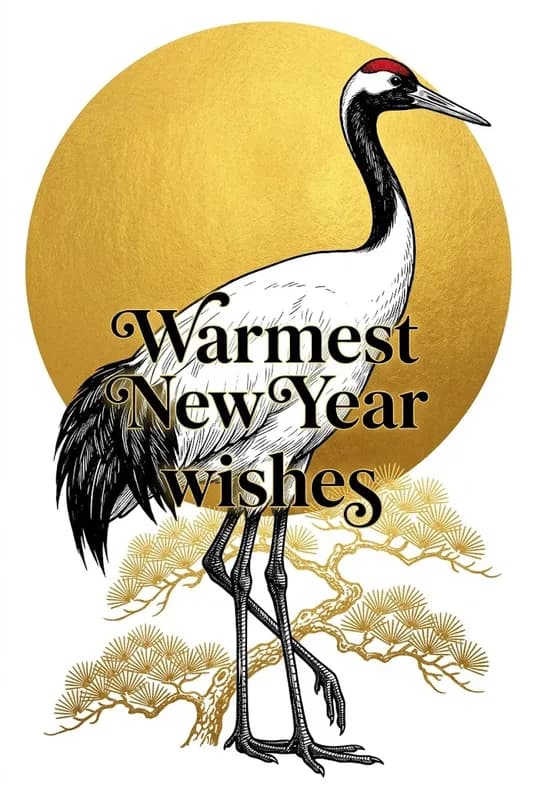 Elegant New Year Wishes front