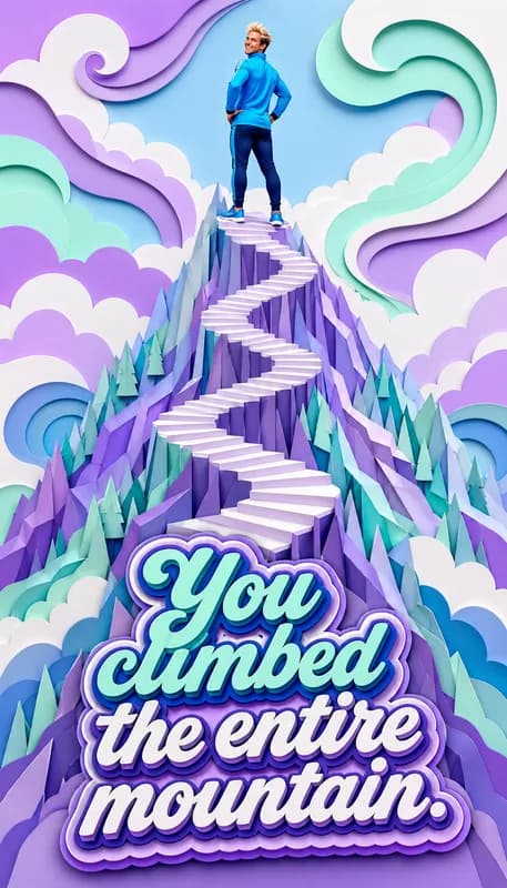 You Climbed The Entire Mountain front