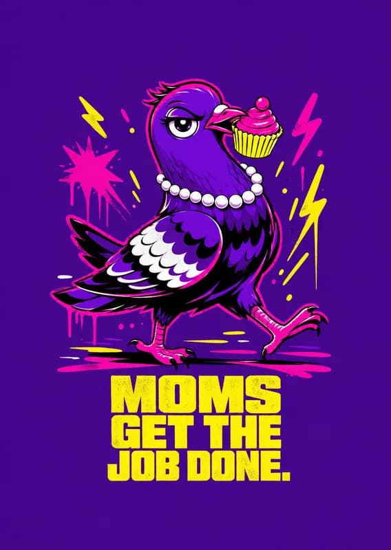 Pigeon Power Mom Card front