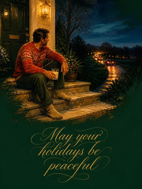 Peaceful Holiday Humor front
