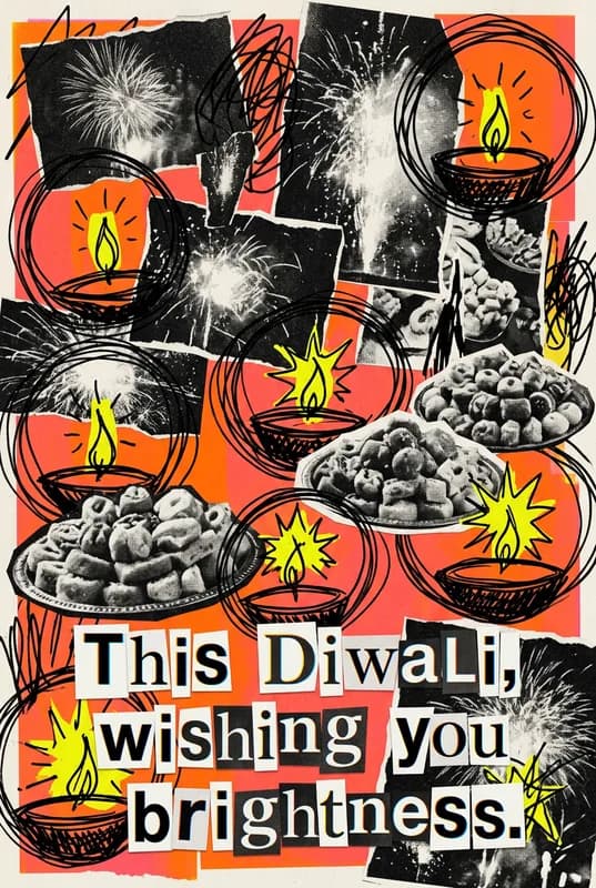 Bright And Chaotic Diwali Wishes front