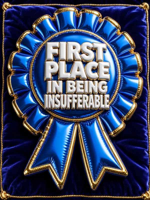 Insufferable Achievement Award front