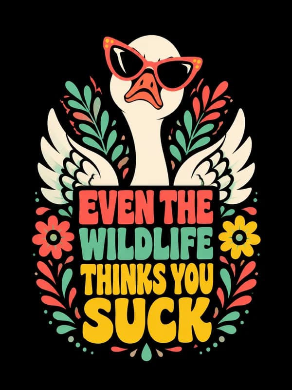 Savage Swan Roast Card front