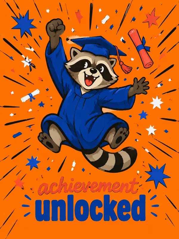 Achievement Unlocked Raccoon front