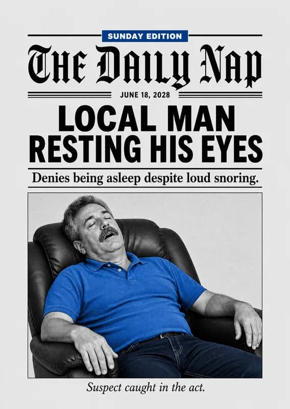 Dad's Day Nap News front