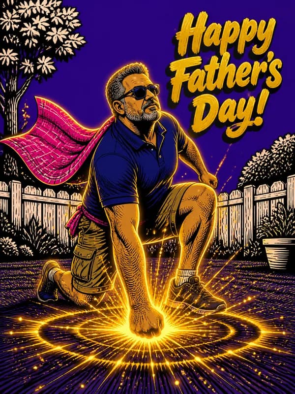 Super Dad Appreciation Card front