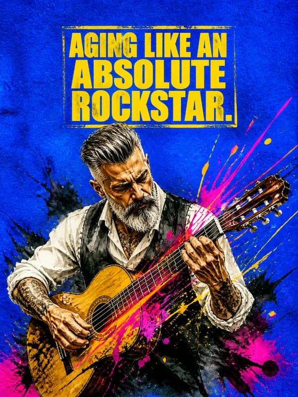 Aging Like A Rockstar Birthday front