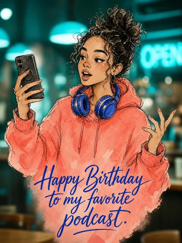 Birthday Cheers for My Podcast front