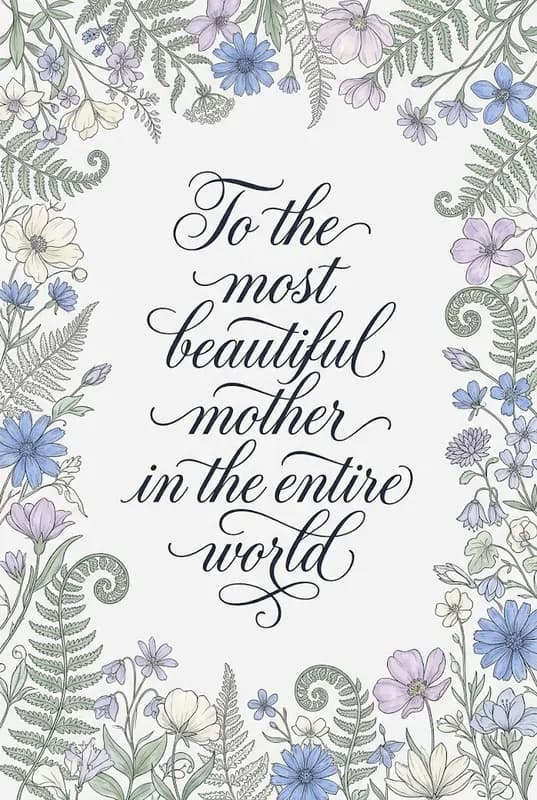 Beautiful Mother Appreciation Card front
