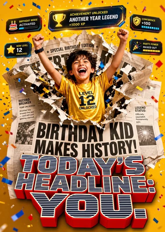 Birthday Legend Celebration front