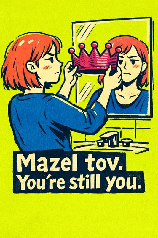 Mazel Tov Birthday Crown front